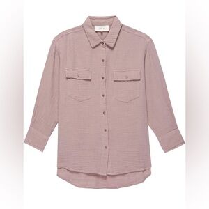 THE GREAT. Mauve Button Down Shirt